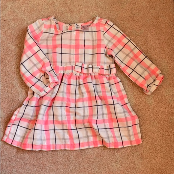 Neon pink plaid dress - Picture 1 of 2